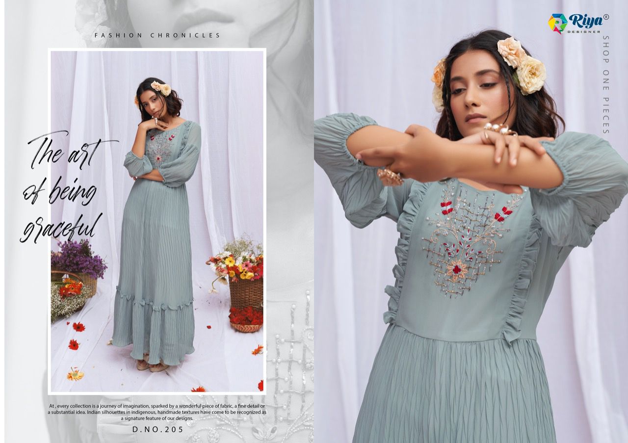 Riya Artery 2 Fancy Wear Wholesale Anarkali Kurtis Collection